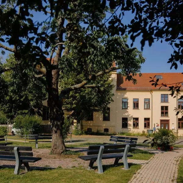 Außenansicht des Familienzentrum Plagwitz, Hofseite